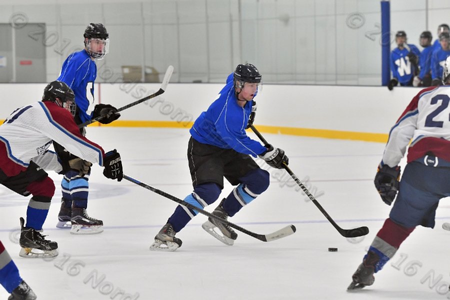 Wheaton College Men\'s Ice Hockey vs Middlesex Community College. - Photo By: KEITH NORDSTROM